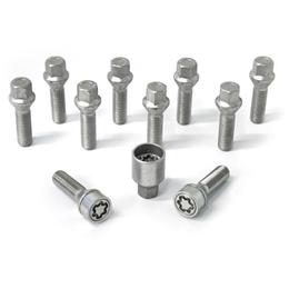 H&R Full Axle Wheel Bolt Set - 43mm M14x1.5, 60° seat, 17mm hex