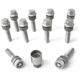 H&R Full Axle Variable PCD Wheel Bolt Set - 44mm M14x1.5, R14 seat, 19mm hex