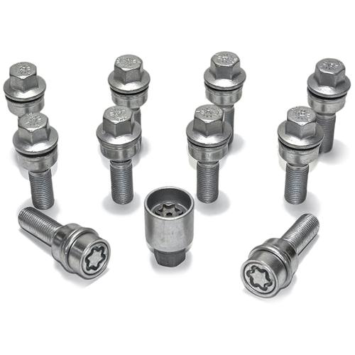 H&R Full Axle Variable PCD Wheel Bolt Set - 42mm M14x1.5, R14 seat, 17mm hex