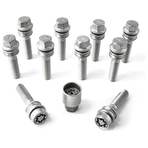 H&R Full Axle Variable PCD Wheel Bolt Set - 56mm M14x1.5, R14 seat, 19mm hex