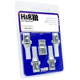 H&R Locking Wheel Nuts (x4) - M12x1.25, 60° seat, 19/21mm hex, 19.5mm long