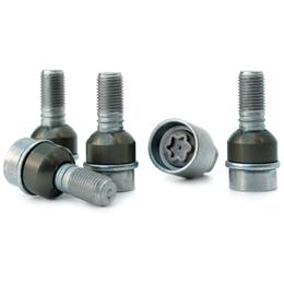 H&R Variable PCD Locking Wheel Bolts (x4) - 44mm M14x1.5, R14 seat, 19mm hex