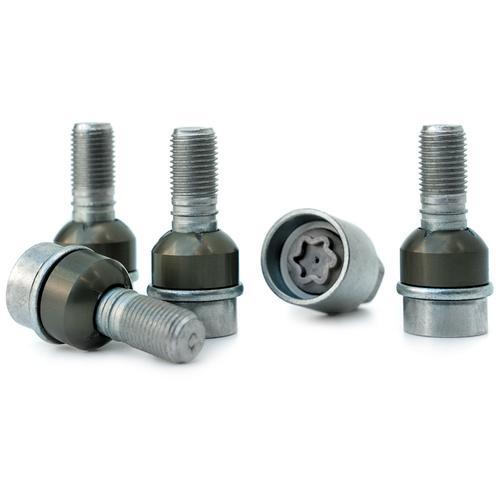 H&R Variable PCD Locking Wheel Bolts (x4) - 44mm M14x1.5, R14 seat, 19mm hex