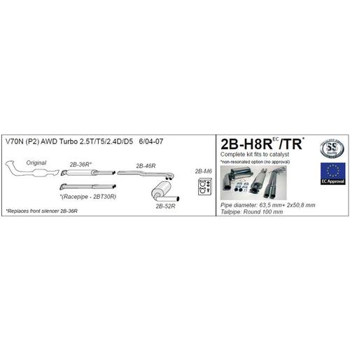 Half System Volvo V70N Turbo AWD 2.5T/T5/2.4D/D5