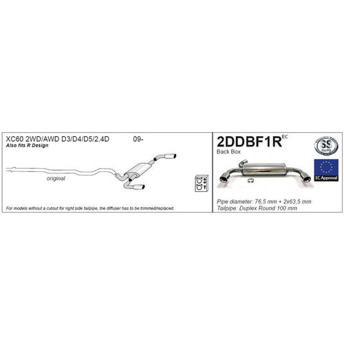 Back Box Volvo XC60 2WD/AWD Diesel