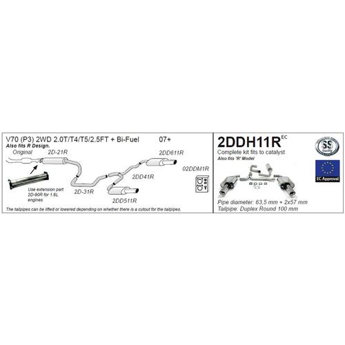 Half System Volvo V70 III 2WD 1.6T*/2.0T/T4/T5/2.5FT