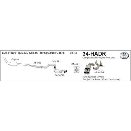 Back Box BMW 318D E90 Saloon/Touring/Coupe/Cabrio