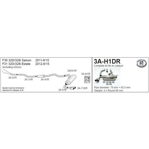 Half System BMW 320i/328i F30/F31 2.0L Turbo 135kW/181bhp / 180kW/241bhp