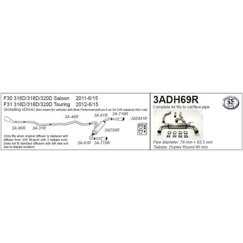 Half System BMW 316D/318D/320D F30/F31 Saloon/Touring (including xDrive)