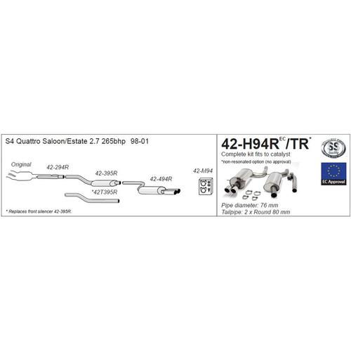 Half System Audi S4 (B5) Quattro 2.7 265bhp Saloon/Estate