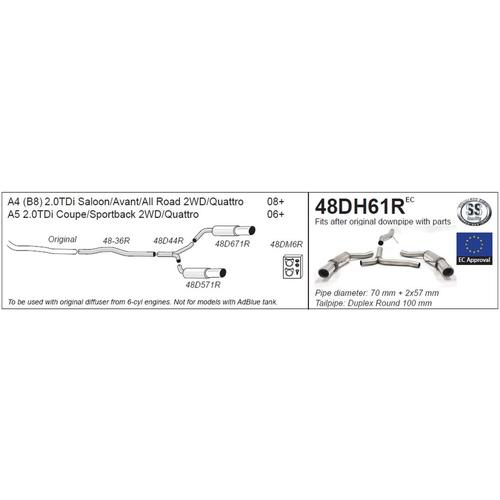 Half System Audi A5 Diesel Turbo 2WD/Quattro 2.0TDI