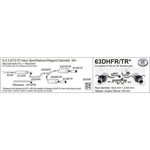 Half System Saab 9-3 (61L Fuel Tank) [Generation 2] Aero 2.0T/2.8T