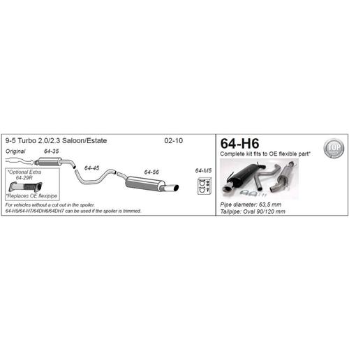 Half System Saab 9-5 Turbo 2.0/2.3 Saloon/Estate