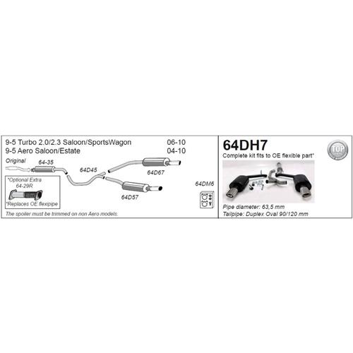 Half System Saab 9-5 Aero Turbo Saloon/Estate