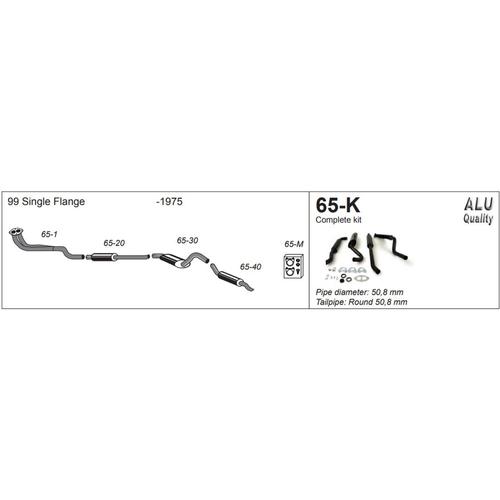 Complete System (with downpipe) Saab 99 2.0L (single flange)