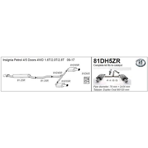 Half System Vauxhall Insignia Petrol Turbo 4WD 4/5 Doors 1.6T/2.0T/2.8T