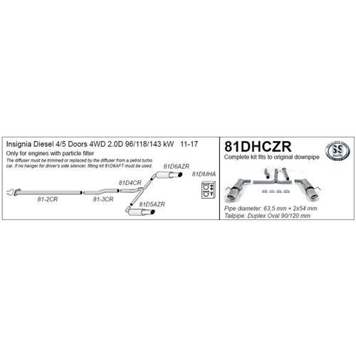 Half System Vauxhall Insignia Diesel 4WD 2.0D 4/5 Doors (130-195bhp)