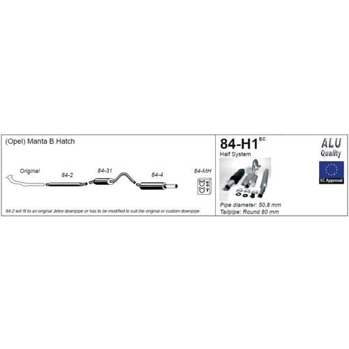 Half System Opel Manta 1.9/2.0 B GTE Hatch