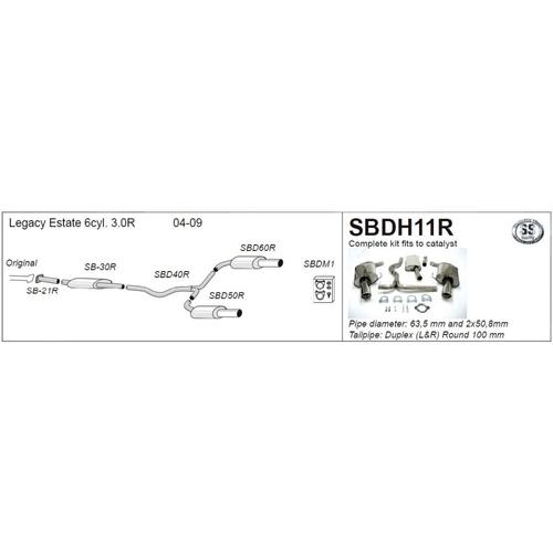 Half System Subaru Legacy Estate 3.0L R 242bhp