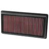 K&N Replacement Element Panel Filter to fit Citroen C3 II (A51) 1.0i (from 2013 to 2016)