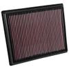 K&N Replacement Element Panel Filter to fit Audi A1 (8X) 2.0i 231hp (from 2013 to 2019)