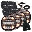 Lazer Sentinel Elite 9" LED Lamps with Position Lights FOUR LAMP Bundle with Free Wiring Kits, Lazer Beanie and Covers