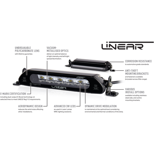 Lazer Linear-12 Elite (with Position Light) LED Driving Lamp