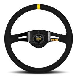 Momo MOD. 03 Track Steering Wheel - Black Spoke/Black Suede 350mm
