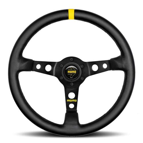Momo MOD. 07 Track Steering Wheel - Black Leather 350mm