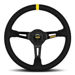 Momo MOD. 08 Track Steering Wheel - Black Spoke/Black Suede 350mm