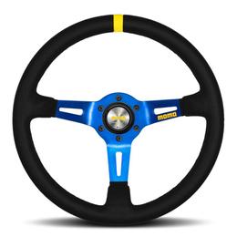 Momo MOD. 08 Track Steering Wheel - Blue Spoke/Black Leather 350mm