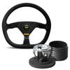 Momo MOD. 88 350 Black Suede Steering Wheel & Hub Kit to fit Mini (Classic)