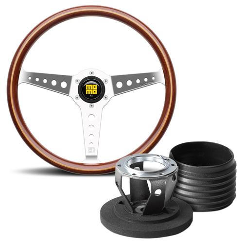 California 360 Mahogany Steering Wheel & Hub Kit Mini (Classic)