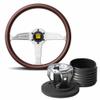 Momo Grand Prix 350 Mahogany Steering Wheel & Hub Kit to fit Mini (Classic)