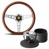 Momo Indy 350 Mahogany Steering Wheel & Hub Kit to fit Mini (Classic)