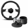 Momo Millenium Sport 350 Black Leather Steering Wheel & Hub Kit to fit Land Rover Defender