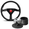 Momo Montecarlo 350 Black with Red Centre Steering Wheel & Hub Kit to fit Mini (Classic)