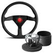 Montecarlo 350 Black with Red Centre Steering Wheel & Hub Kit Mini (Classic)
