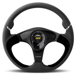 Momo Nero Black Leather and Alcantara Steering Wheel