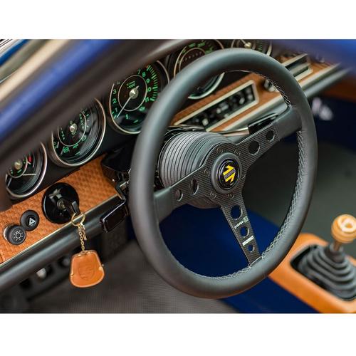 Prototipo 6C Carbon Wrapped Leather Steering Wheel & Hub Kit Mini (Classic)