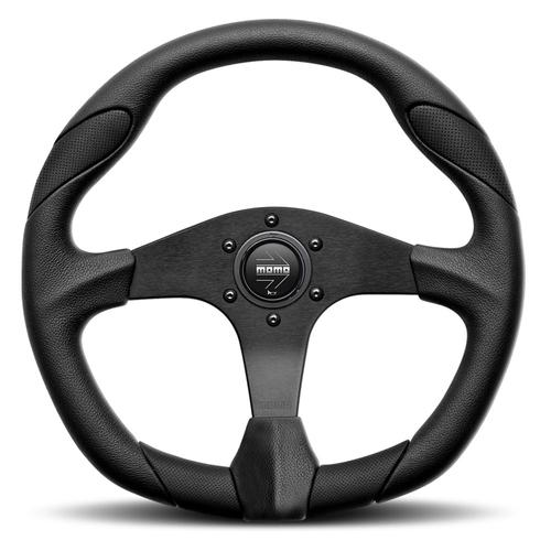 Momo Quark Black Steering Wheel