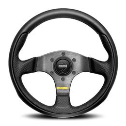 Momo Team 300 Black Leather Steering Wheel