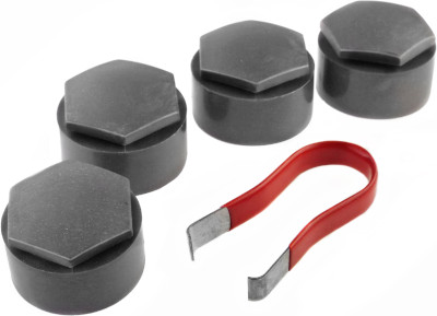 Set of grey nut caps (T16)