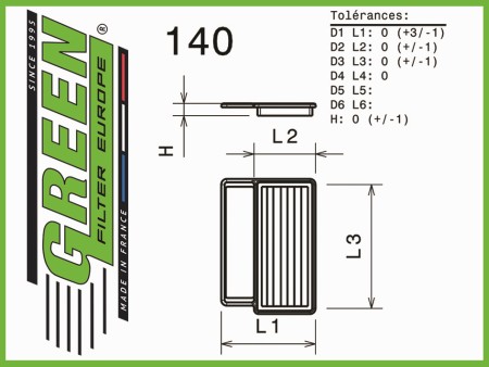 Green Air Filter Diagram #140