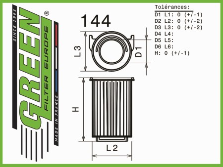 Green Air Filter Diagram #144