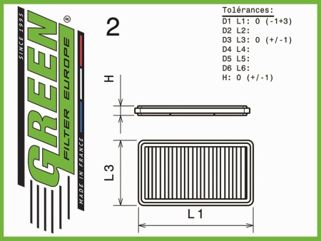Green Air Filter Diagram #2