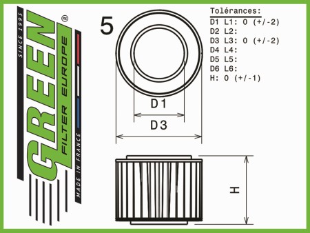 Green Air Filter Diagram #5