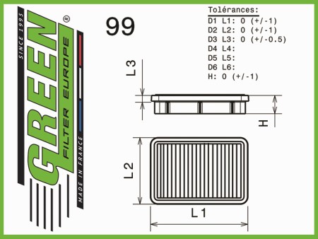 Green Air Filter Diagram #99