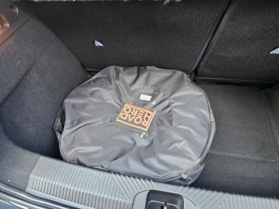 Deflated Road Hero kit in car boot