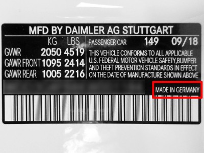 A-Class Country of Manufacturer - Made in Germany